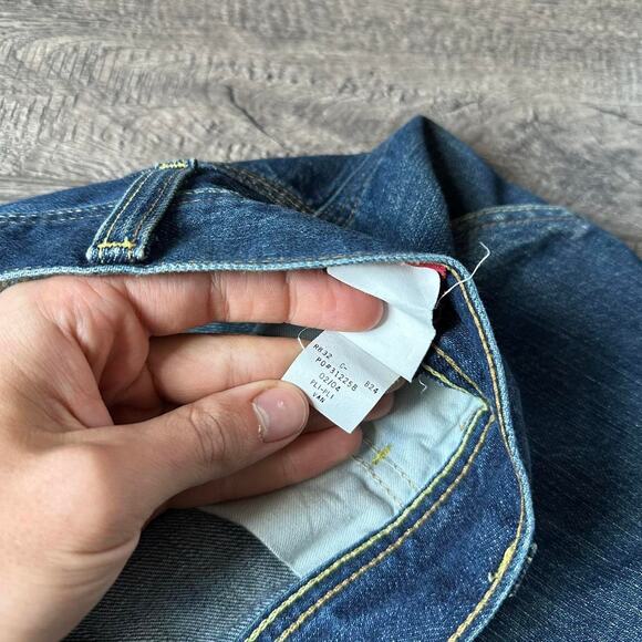 Vintage Y2K Dark Denim Baggy Tommy Hilfiger Carpenter Jeans - Picture 6 of 8